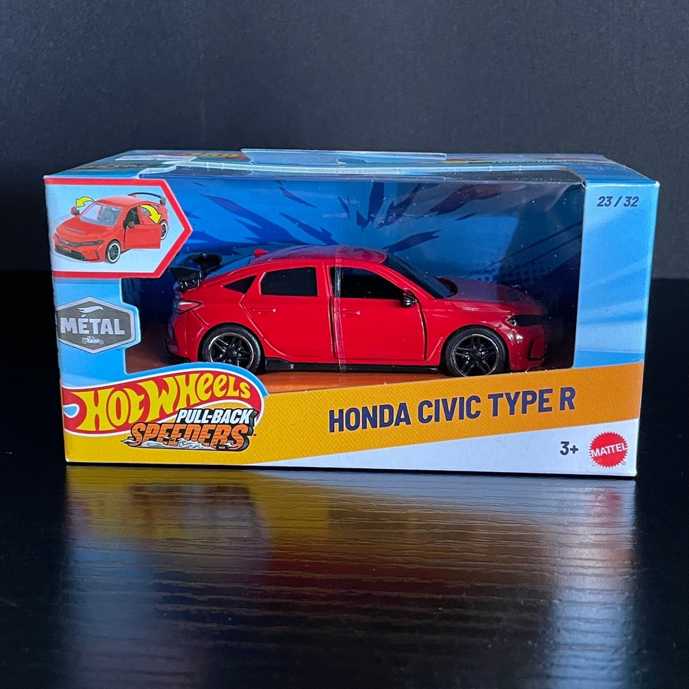 Hot Wheels Pull-Back Speeders Honda Civic Type R Unisex OS Red New Diecast Car